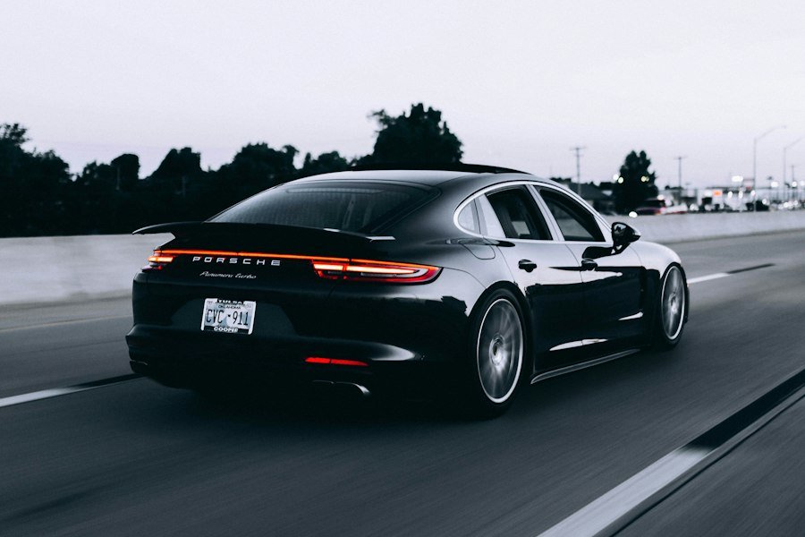 Car on a scenic road